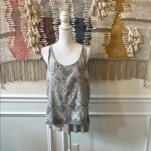 Express Gray Graphic Tank Top Relaxed Fit